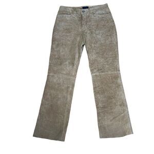 Jou Jou Skins Vintage Khaki Suede Leather Pants Size 9/10